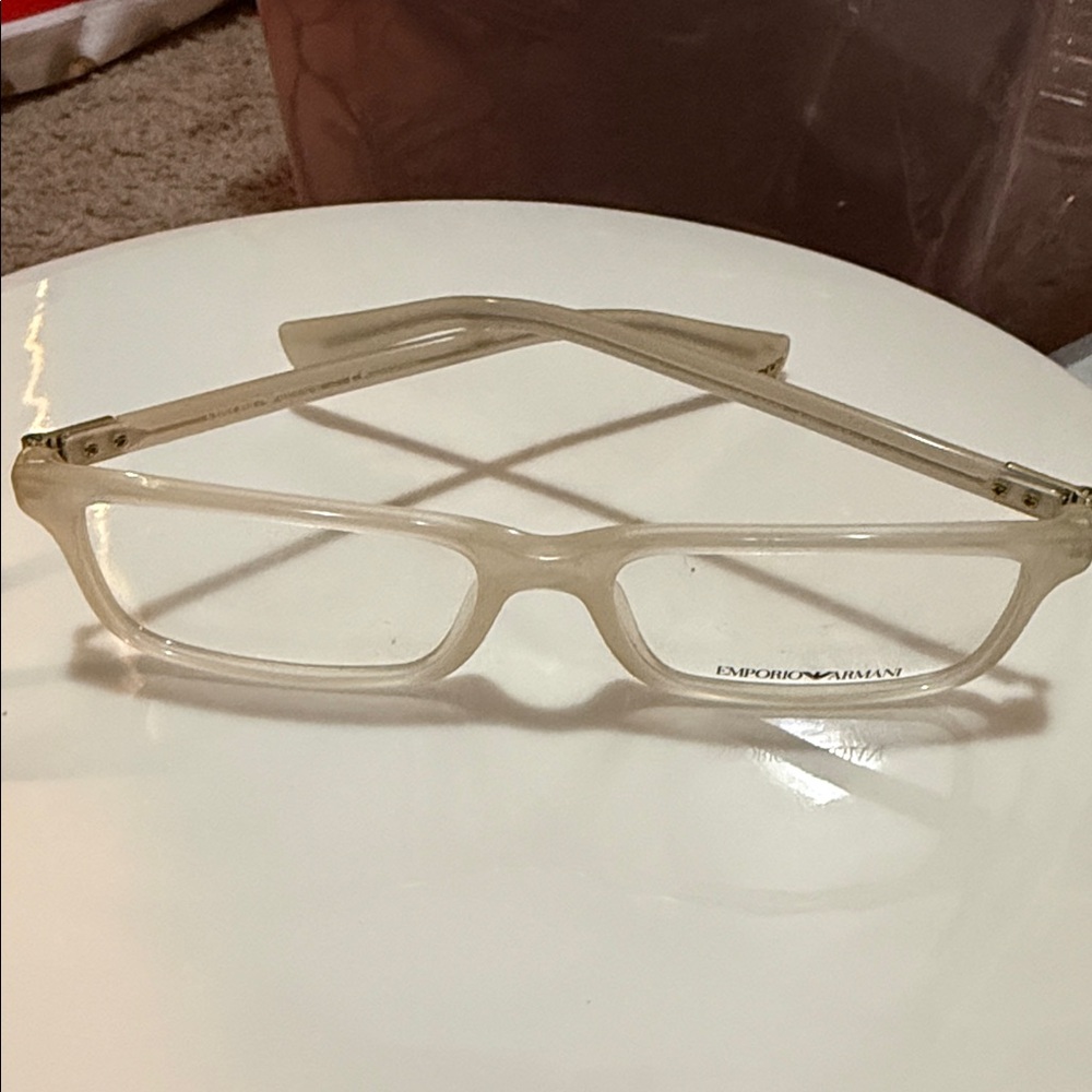 Emporio Armani Transparent Frame Glasses